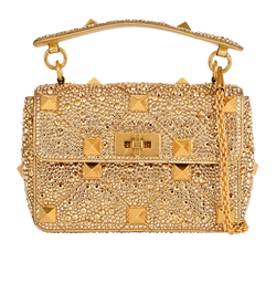 Medium Roman Stud, Crystal, Gold, S, 3*